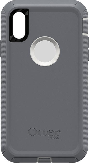 OtterBox Defender Series Case and Holster - iPhone XR - Gray/White Glacier